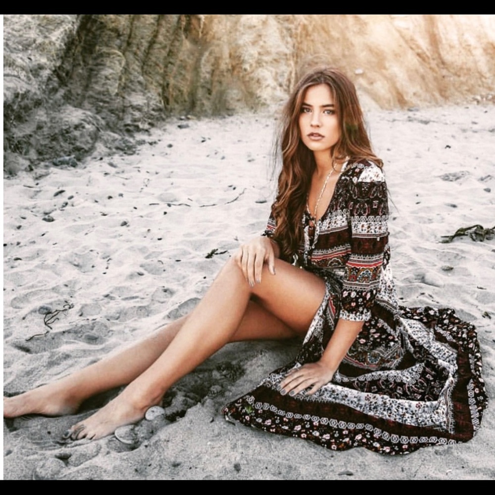 Boho Patterned Maxi Dress